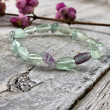 Load image into Gallery viewer, Fluorite Tri-Coloured Bracelet