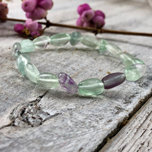 Fluorite Tri-Coloured Bracelet